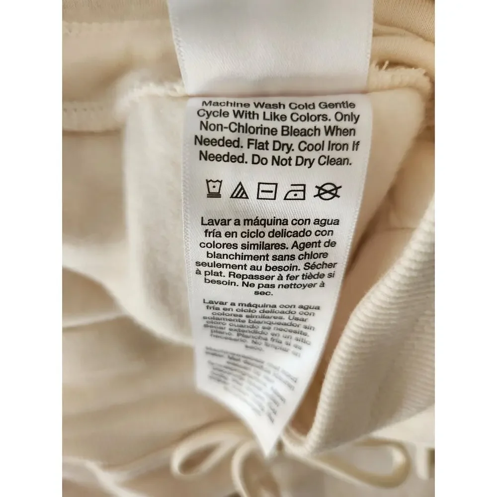 NWT DKNY Women's Sport Jogging Sweat Pants Cream S